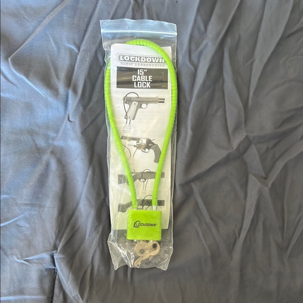 Lockdown 15" Cable Lock - Green